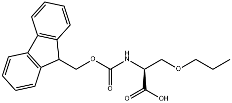 (2S)-2-(9H-fluoren-9-ylmethoxycarbonylamino)-3-propoxypropanoic acid 结构式