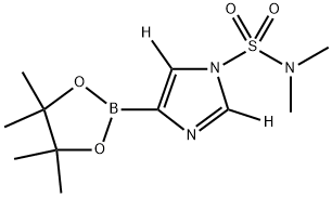 N,N-dimethyl-4-(4,4,5,5-tetramethyl-1,3,2-dioxaborolan-2-yl)-1H-imidazole-1-sulfonamide-2,5-d2 结构式