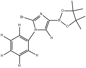 2-bromo-1-(phenyl-d5)-4-(4,4,5,5-tetramethyl-1,3,2-dioxaborolan-2-yl)-1H-imidazole-5-d 结构式