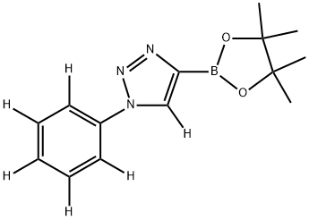 1-(phenyl-d5)-4-(4,4,5,5-tetramethyl-1,3,2-dioxaborolan-2-yl)-1H-1,2,3-triazole-5-d 结构式