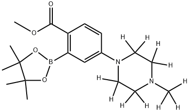 methyl 4-(4-(methyl-d3)piperazin-1-yl-2,2,3,3,5,5,6,6-d8)-2-(4,4,5,5-tetramethyl-1,3,2-dioxaborolan-2-yl)benzoate 结构式