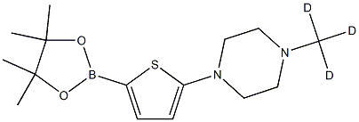 1-(methyl-d3)-4-(5-(4,4,5,5-tetramethyl-1,3,2-dioxaborolan-2-yl)thiophen-2-yl)piperazine 结构式