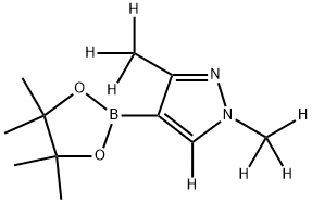 1,3-bis(methyl-d3)-4-(4,4,5,5-tetramethyl-1,3,2-dioxaborolan-2-yl)-1H-pyrazole-5-d 结构式