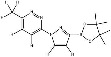 3-(methyl-d3)-6-(3-(4,4,5,5-tetramethyl-1,3,2-dioxaborolan-2-yl)-1H-pyrazol-1-yl-4,5-d2)pyridazine-4,5-d2 结构式