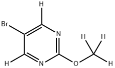 5-bromo-2-(methoxy-d3)pyrimidine-4,6-d2 结构式