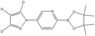 5-(1H-pyrazol-1-yl-d3)-2-(4,4,5,5-tetramethyl-1,3,2-dioxaborolan-2-yl)pyridine 结构式