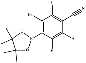 3-bromo-4-(4,4,5,5-tetramethyl-1,3,2-dioxaborolan-2-yl)benzonitrile-2,5,6-d3 结构式