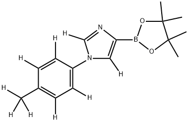 1-(4-(methyl-d3)phenyl-2,3,5,6-d4)-4-(4,4,5,5-tetramethyl-1,3,2-dioxaborolan-2-yl)-1H-imidazole-2,5-d2 结构式