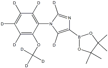 1-(2-(methoxy-d3)phenyl-3,4,5,6-d4)-4-(4,4,5,5-tetramethyl-1,3,2-dioxaborolan-2-yl)-1H-imidazole-2,5-d2 结构式