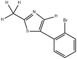 5-(2-bromophenyl)-2-(methyl-d3)thiazole-4-d 结构式