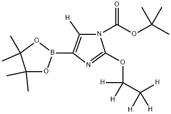 tert-butyl 2-(ethoxy-d5)-4-(4,4,5,5-tetramethyl-1,3,2-dioxaborolan-2-yl)-1H-imidazole-1-carboxylate-5-d 结构式
