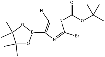 tert-butyl 2-bromo-4-(4,4,5,5-tetramethyl-1,3,2-dioxaborolan-2-yl)-1H-imidazole-1-carboxylate-5-d 结构式