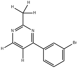 4-(3-bromophenyl)-2-(methyl-d3)pyrimidine-5,6-d2 结构式