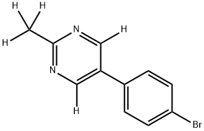 5-(4-bromophenyl)-2-(methyl-d3)pyrimidine-4,6-d2 结构式