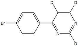 4-(4-bromophenyl)pyrimidine-2,5,6-d3 结构式