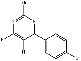 2-bromo-4-(4-bromophenyl)pyrimidine-5,6-d2 结构式