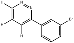 3-(3-bromophenyl)pyridazine-4,5,6-d3 结构式