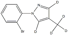 1-(2-bromophenyl)-4-(methyl-d3)-1H-pyrazole-3,5-d2 结构式