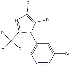 1-(3-bromophenyl)-2-(methyl-d3)-1H-imidazole-4,5-d2 结构式