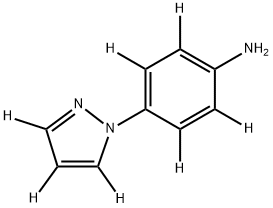 4-(1H-pyrazol-1-yl-d3)benzen-2,3,5,6-d4-amine 结构式