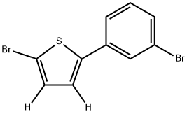 2-bromo-5-(3-bromophenyl)thiophene-3,4-d2 结构式