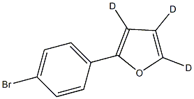 2-(4-bromophenyl)furan-3,4,5-d3 结构式