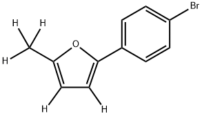 2-(4-bromophenyl)-5-(methyl-d3)furan-3,4-d2 结构式
