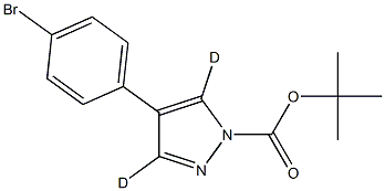 tert-butyl 4-(4-bromophenyl)-1H-pyrazole-1-carboxylate-3,5-d2 结构式