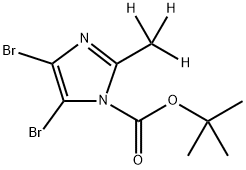 tert-butyl 4,5-dibromo-2-(methyl-d3)-1H-imidazole-1-carboxylate 结构式