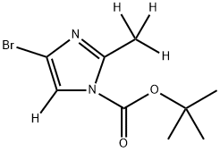 tert-butyl 4-bromo-2-(methyl-d3)-1H-imidazole-1-carboxylate-5-d 结构式