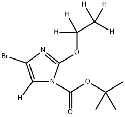 tert-butyl 4-bromo-2-(ethoxy-d5)-1H-imidazole-1-carboxylate-5-d 结构式