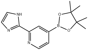 2-(1H-imidazol-2-yl)-4-(4,4,5,5-tetramethyl-1,3,2-dioxaborolan-2-yl)pyridine 结构式