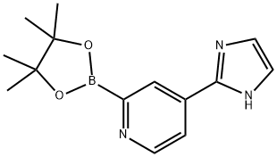 4-(1H-imidazol-2-yl)-2-(4,4,5,5-tetramethyl-1,3,2-dioxaborolan-2-yl)pyridine 结构式