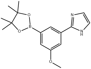 2-(3-methoxy-5-(4,4,5,5-tetramethyl-1,3,2-dioxaborolan-2-yl)phenyl)-1H-imidazole 结构式