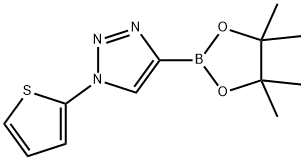 4-(4,4,5,5-tetramethyl-1,3,2-dioxaborolan-2-yl)-1-(thiophen-2-yl)-1H-1,2,3-triazole 结构式