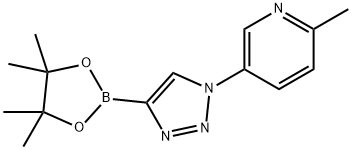 2-methyl-5-(4-(4,4,5,5-tetramethyl-1,3,2-dioxaborolan-2-yl)-1H-1,2,3-triazol-1-yl)pyridine 结构式