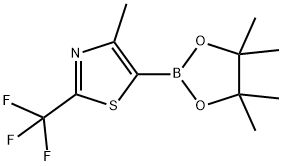 4-甲基-2-(三氟甲基)噻唑-5-硼酸频哪醇酯 结构式