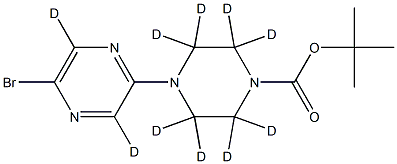tert-butyl 4-(5-bromopyrazin-2-yl-3,6-d2)piperazine-1-carboxylate-2,2,3,3,5,5,6,6-d8 结构式