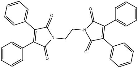 3,4,3',4'-tetraphenyl-1,1'-ethandiylbispyrol-2,5-dione 结构式