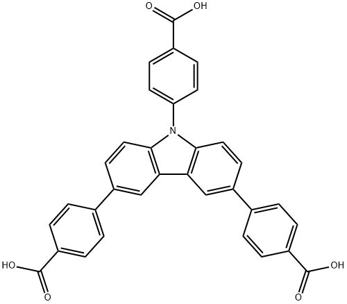 4,4',4''-(9H-咔唑-3,6,9-三基)三[苯甲酸] 结构式