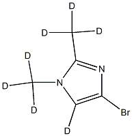 4-bromo-1,2-bis(methyl-d3)-1H-imidazole-5-d 结构式