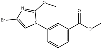 methyl 3-(4-bromo-2-methoxy-1H-imidazol-1-yl)benzoate 结构式