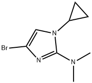 4-bromo-1-cyclopropyl-N,N-dimethyl-1H-imidazol-2-amine 结构式