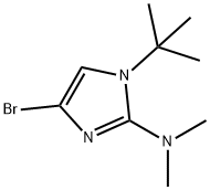 4-bromo-1-(tert-butyl)-N,N-dimethyl-1H-imidazol-2-amine 结构式