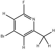 4-bromo-2-fluoro-6-(methyl-d3)pyridine-3,5-d2 结构式