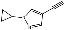 1-环丙基-4-乙炔基-1H-吡唑 结构式