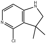 4-chloro-3,3-dimethyl-2,3-dihydro-1H-pyrrolo[3,2-c]pyridine 结构式
