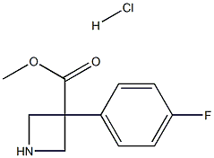 甲基 3-(4-氟代苯基)氮杂环丁烷-3-羧酸盐酸盐 结构式