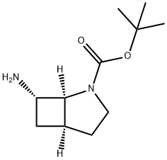 (1S,5S,7S)-2-Boc-7-amino-2-azabicyclo[3.2.0]heptane 结构式