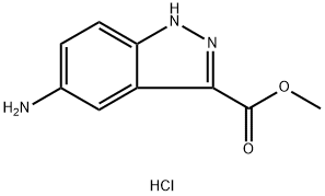 5-氨基-1H-吲唑-3-羧酸甲酯盐酸盐 结构式